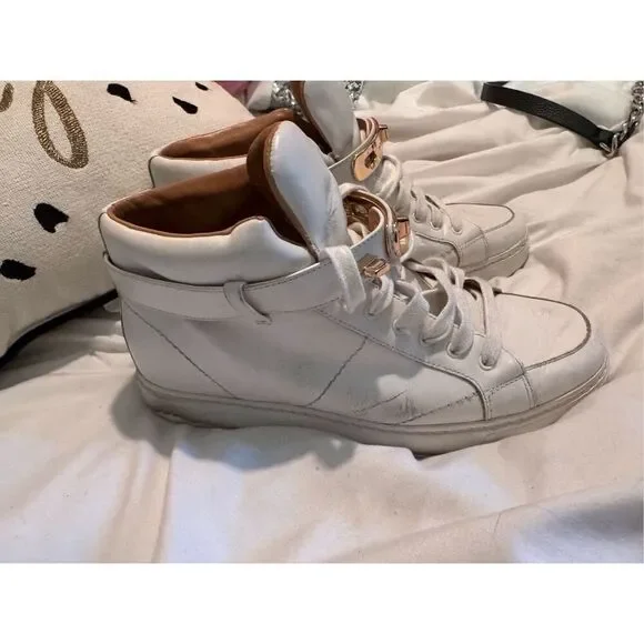 Coach unisex white leather Richmond high Top Fashion Sneaker size 9B(7 mens) - Picture 4 of 11